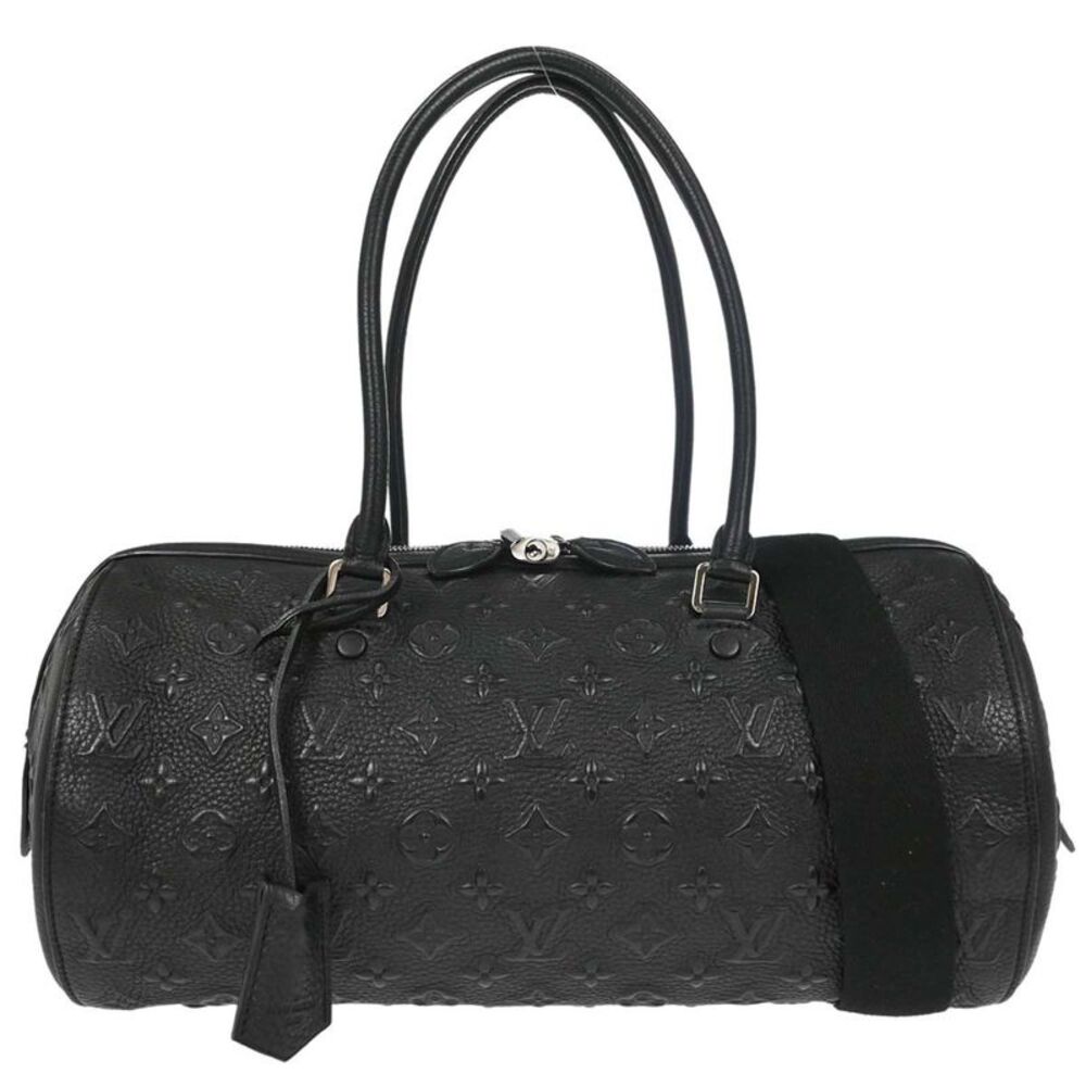 Louis Vuitton Papillon Monogram Black Leather Handbag